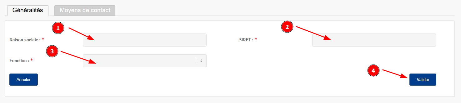 remplir le formulaire